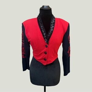 90s Sequin Embroidered Cotton Top